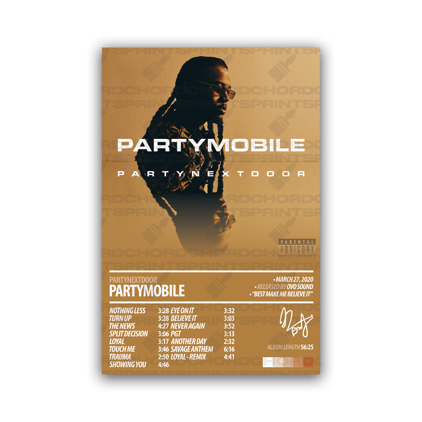 PARTYNEXTDOOR Album Poster | PARTYMOBILE