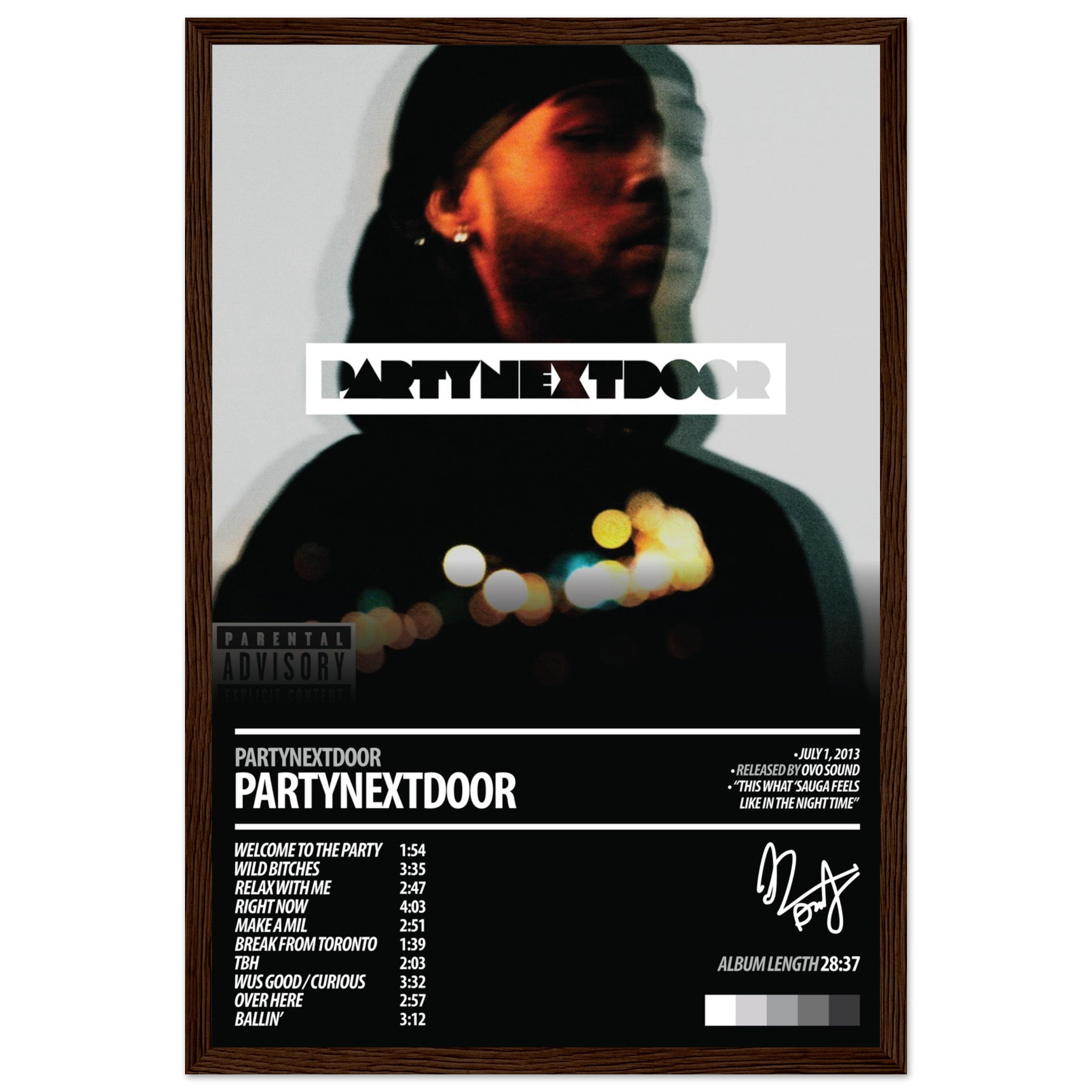 PARTYNEXTDOOR Album Poster | PARTYNEXTDOOR – ChordPrints