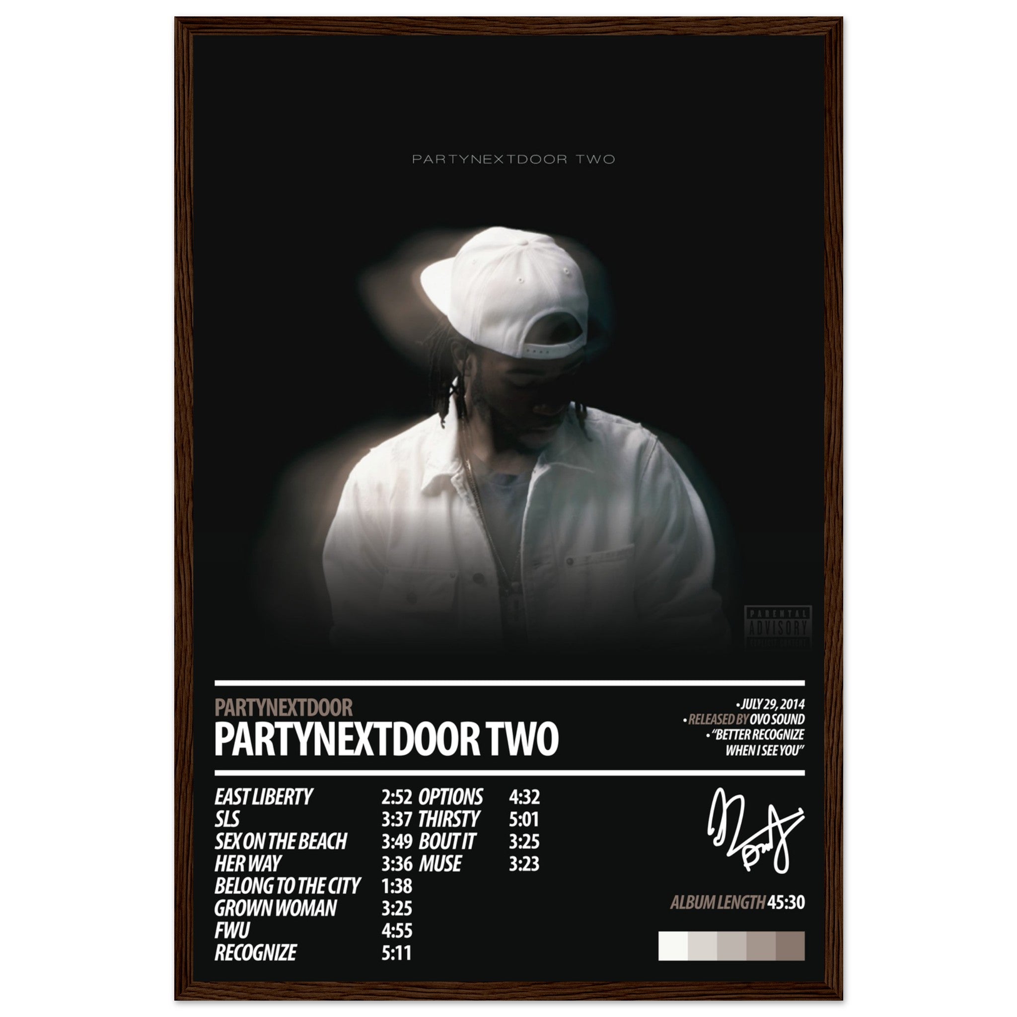 PARTYNEXTDOOR Album Poster | PARTYNEXTDOOR TWO – ChordPrints
