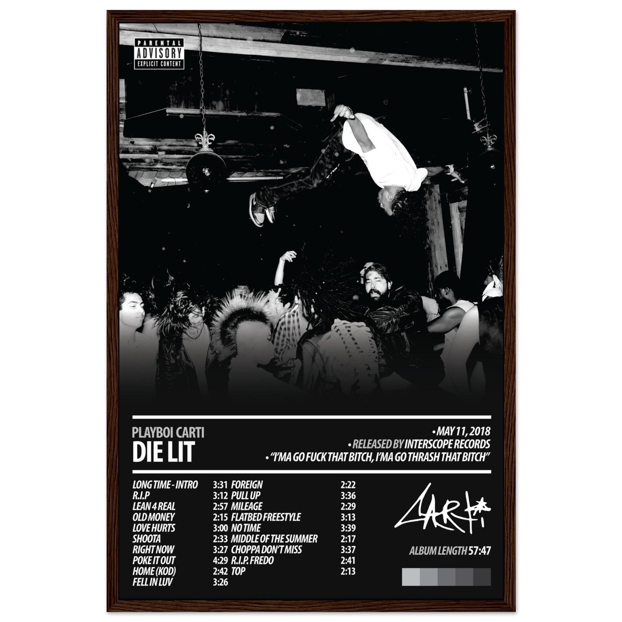 【額縁付き】 Playboi Carti / Die Lit A2ポスター Posters Playboi Carti Die Lit Album - Only €11.95 – Posters Base