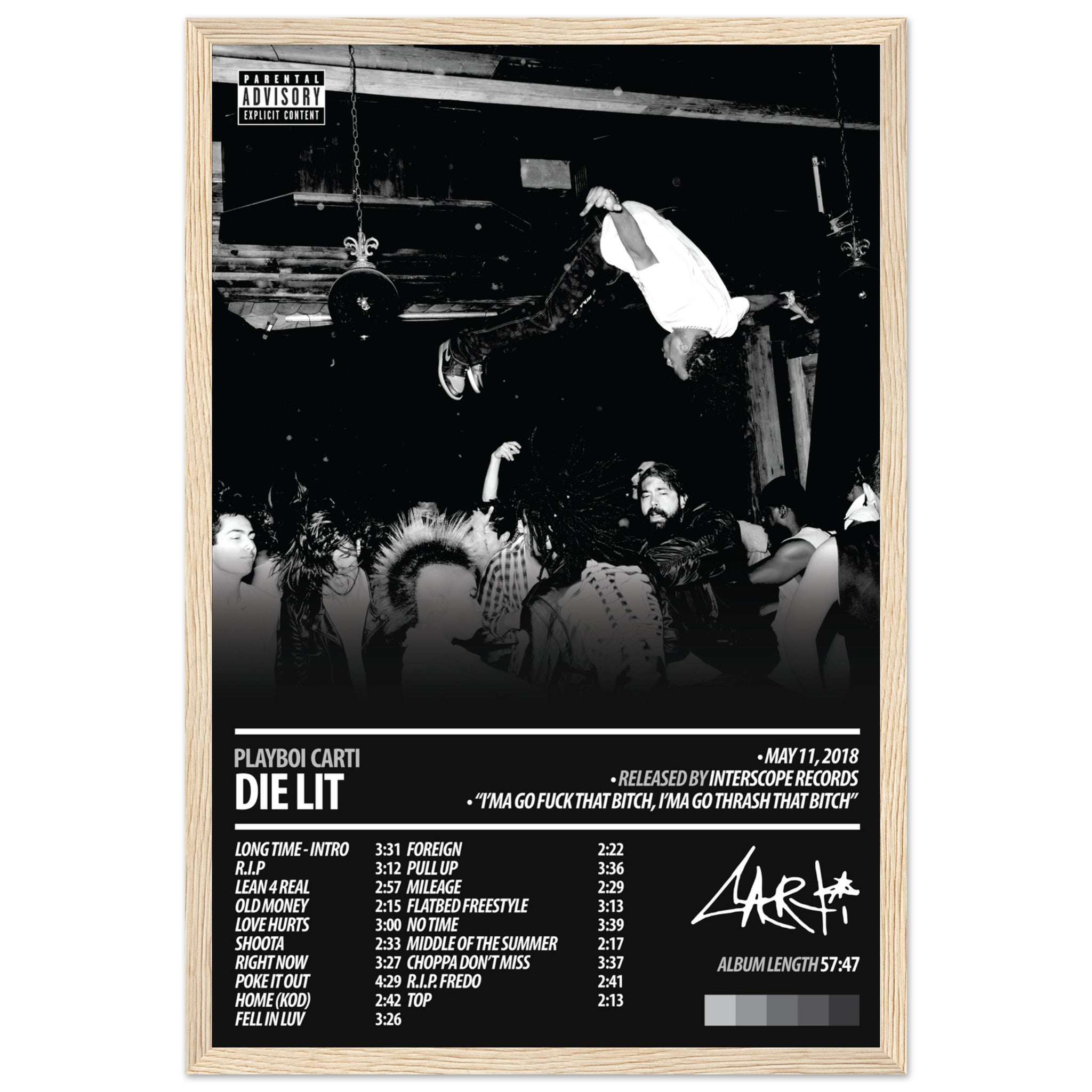 PLAYBOI CARTI Album Poster | Die Lit – ChordPrints