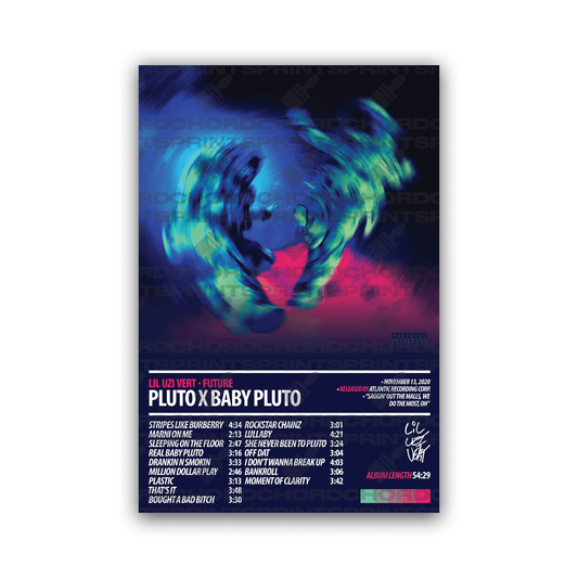 LIL UZI VERT Album Poster | Pluto X Baby Pluto