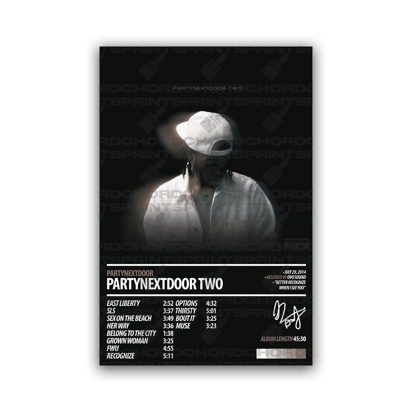 PARTYNEXTDOOR Album Poster | PARTYNEXTDOOR TWO