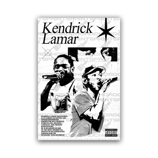 KENDRICK LAMAR Grunge Poster V1