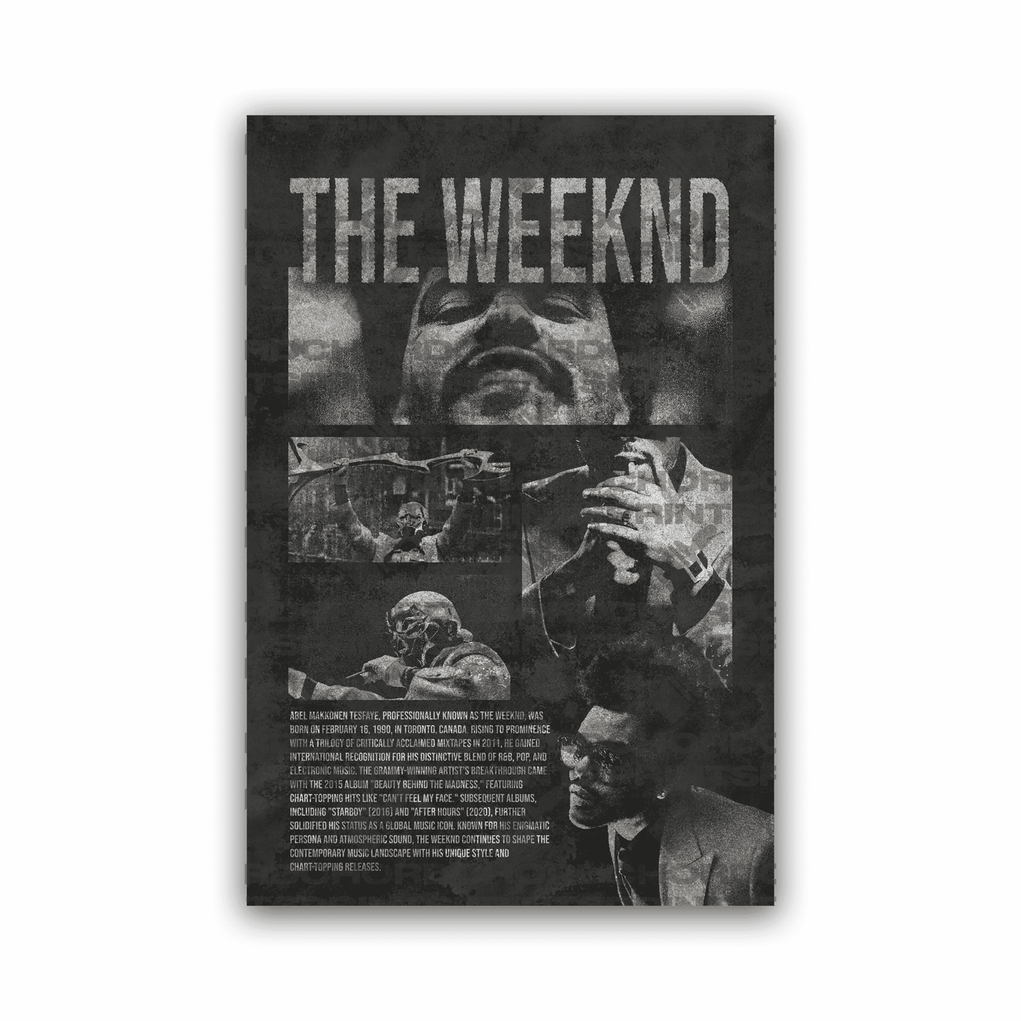 THE WEEKND Grunge Poster V2