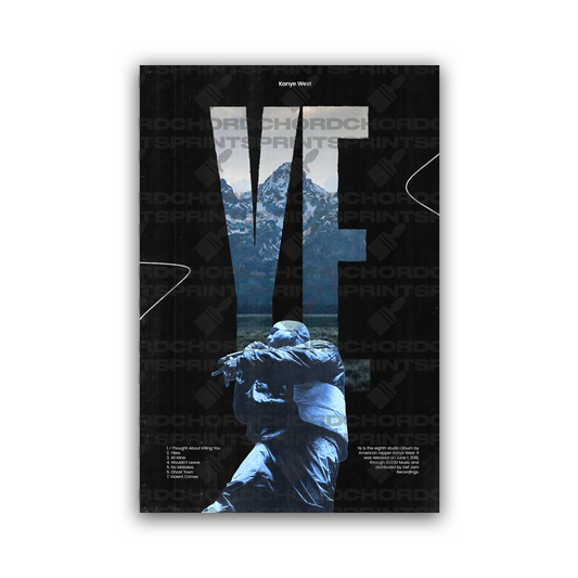 KANYE WEST Album Poster | Ye V2
