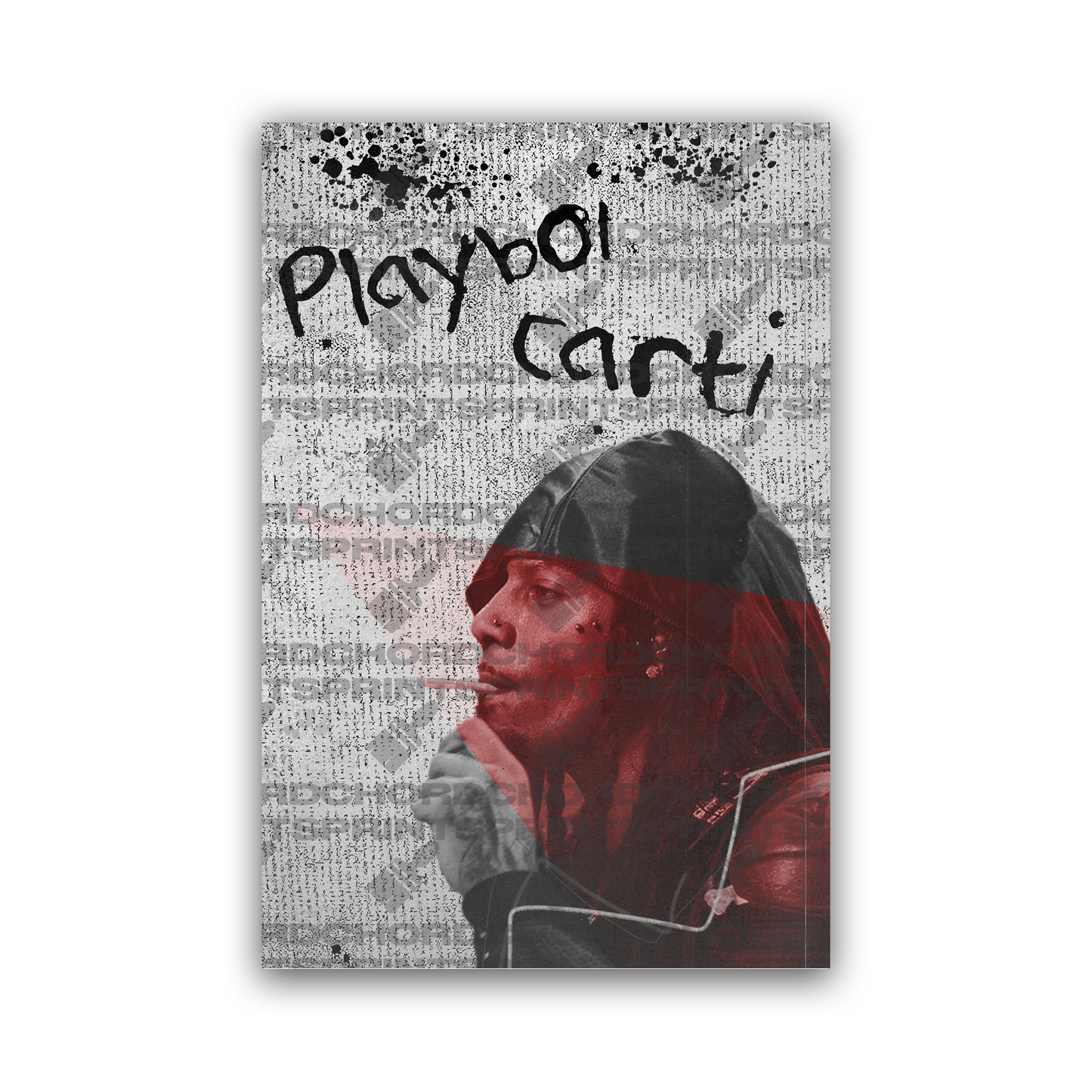 PLAYBOI CARTI RED POLY Poster