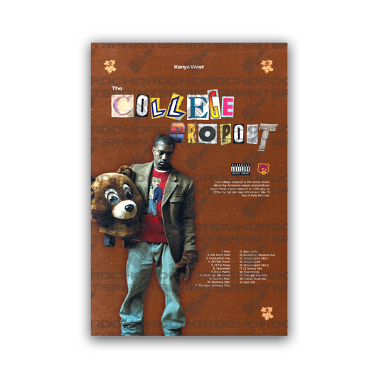 KANYE WEST Album Poster | The College Dropout V2