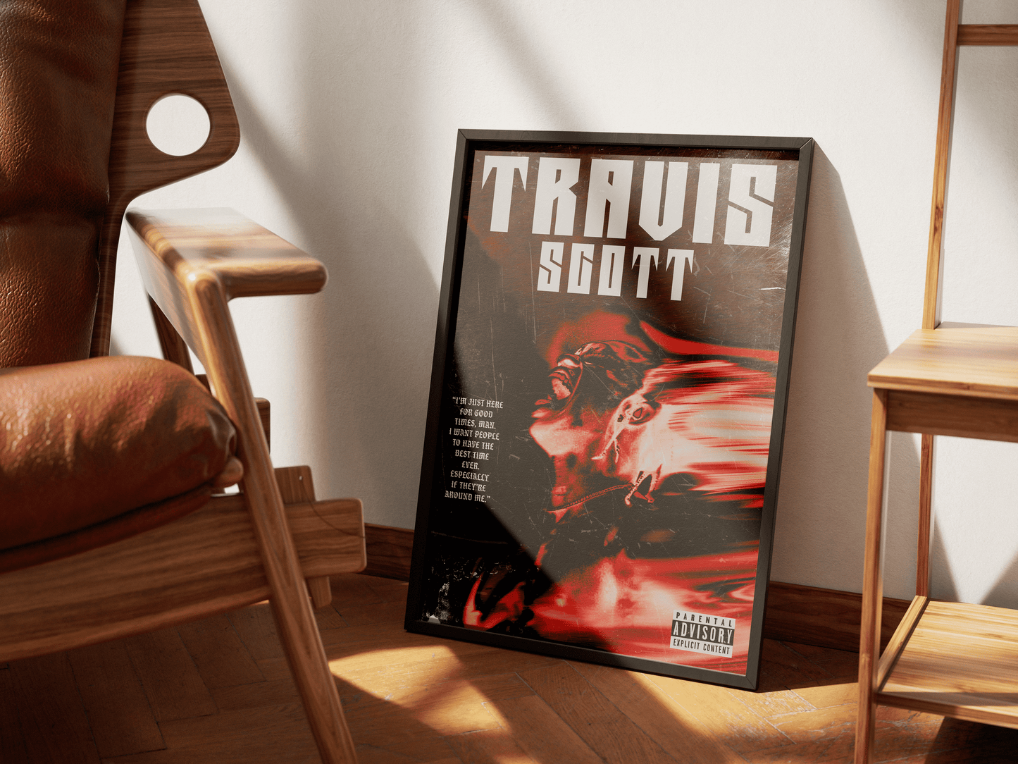 TRAVIS SCOTT BLOOD FLAME Poster