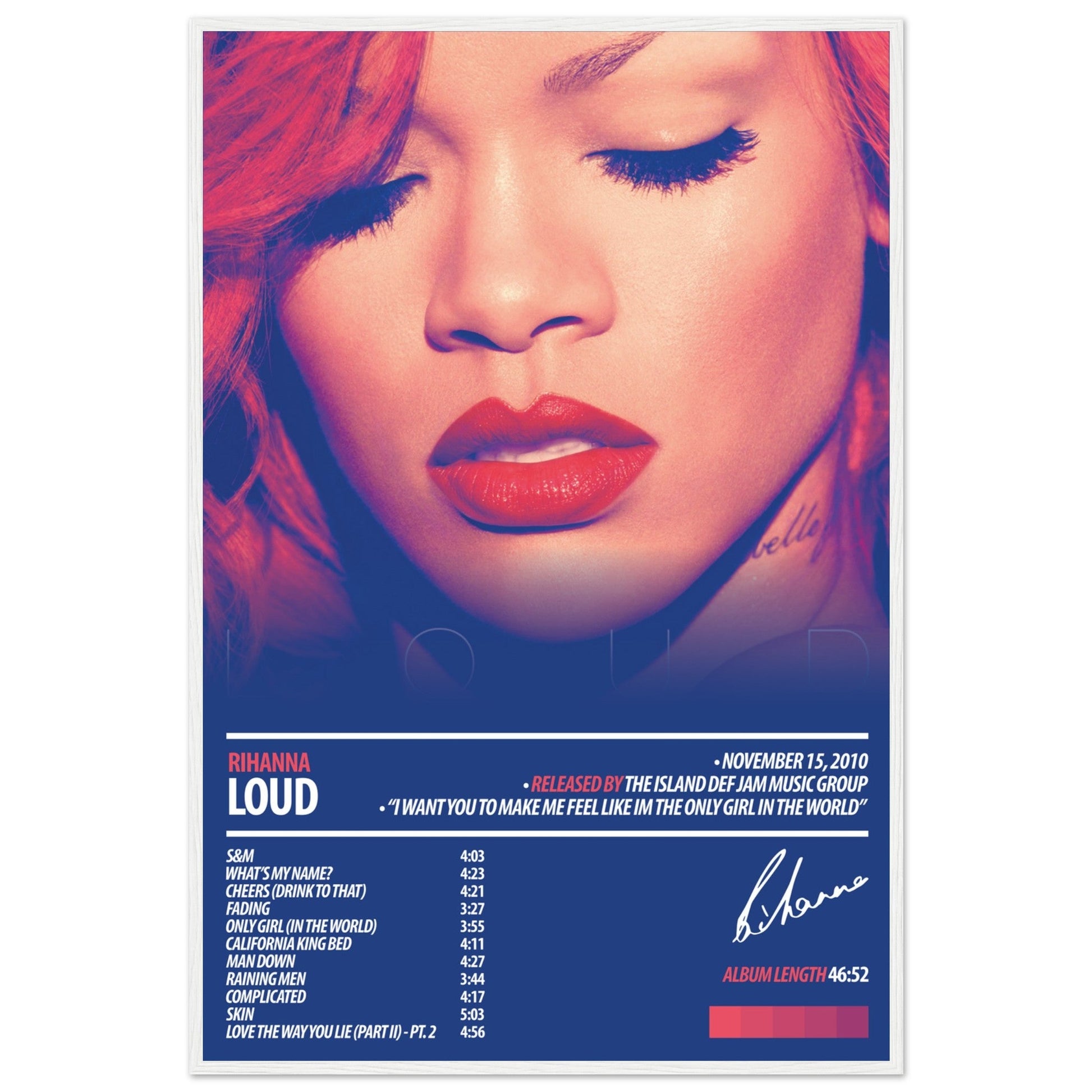 RIHANNA Album Poster | Loud - ChordPrints