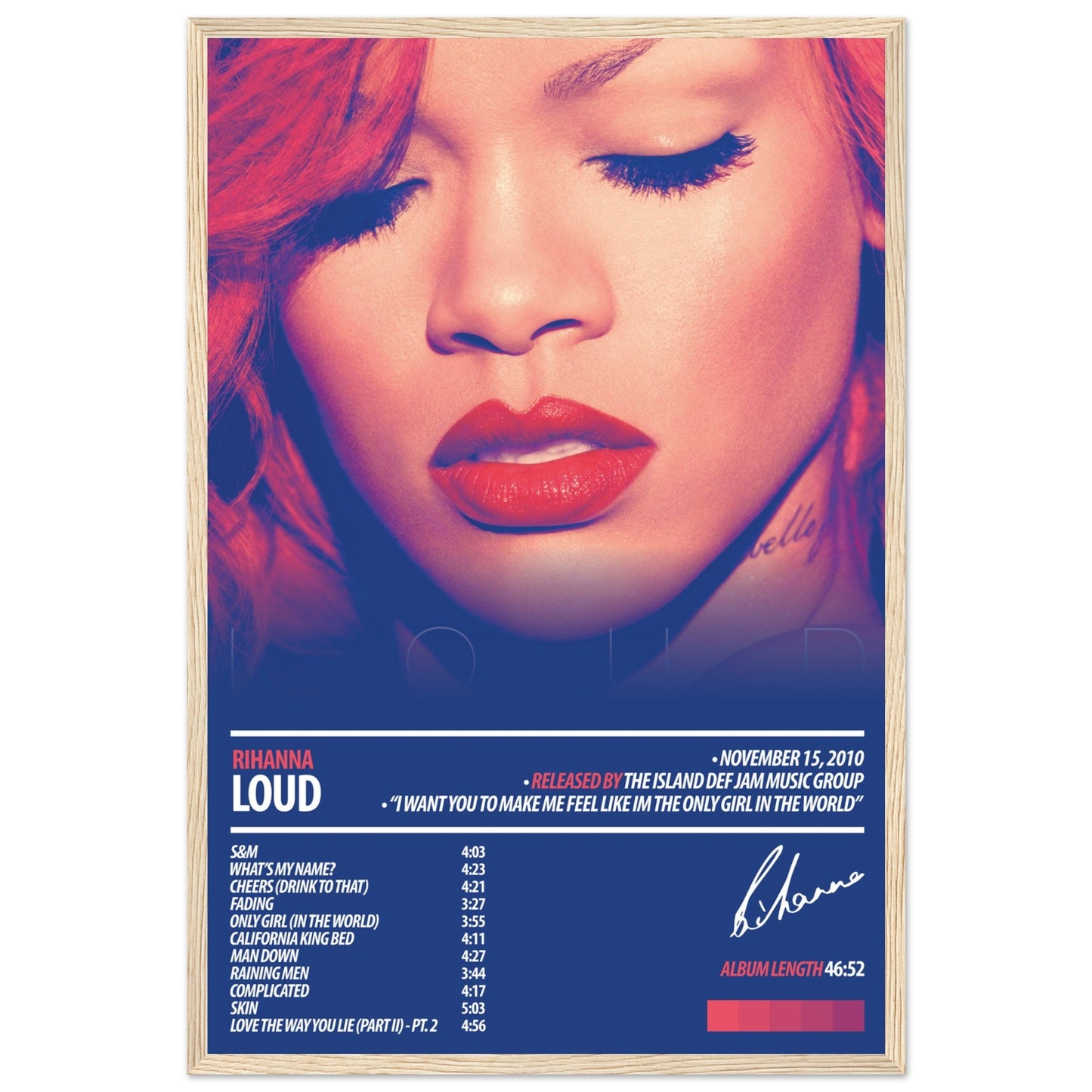 RIHANNA Album Poster | Loud - ChordPrints