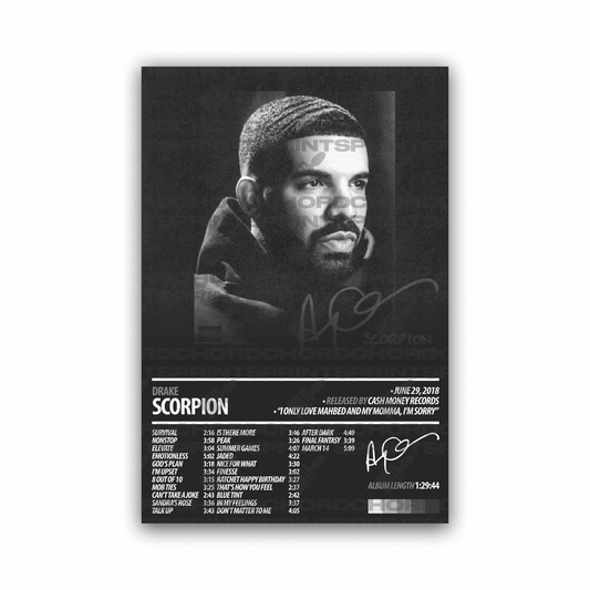 DRAKE Album Poster | Scorpion
