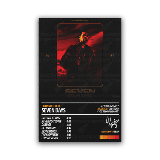 PARTYNEXTDOOR Album Poster | Seven Days