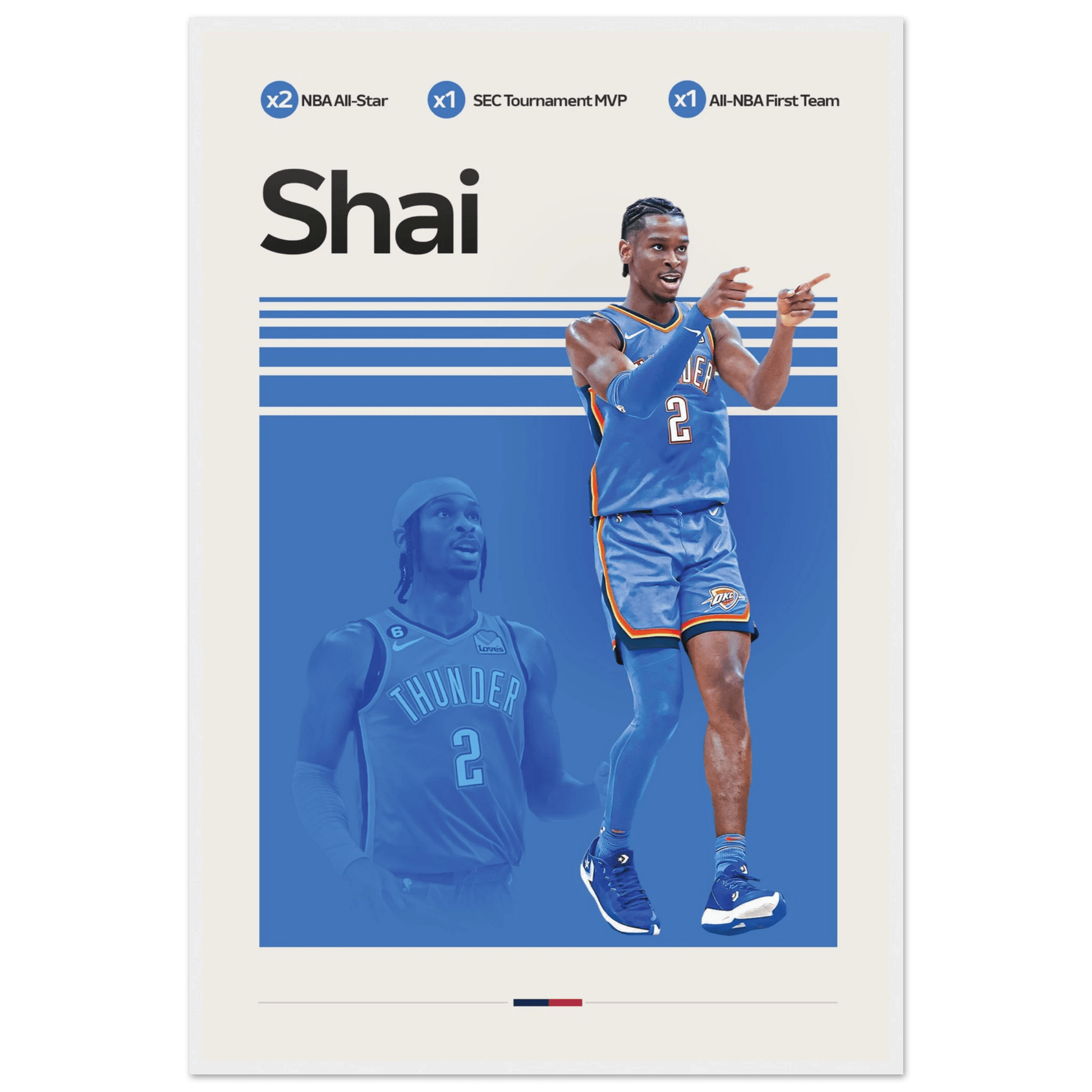 SHAI - GILGEOUS ALEXANDER | BASKETBALL POSTER - ChordPrints