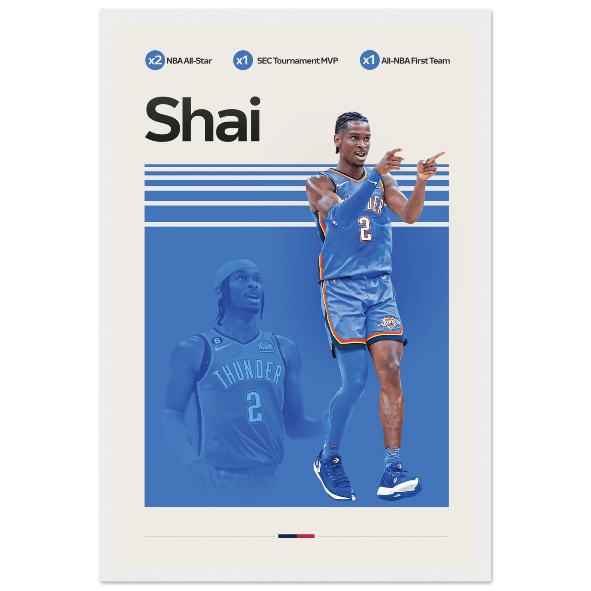 SHAI - GILGEOUS ALEXANDER | BASKETBALL POSTER - ChordPrints