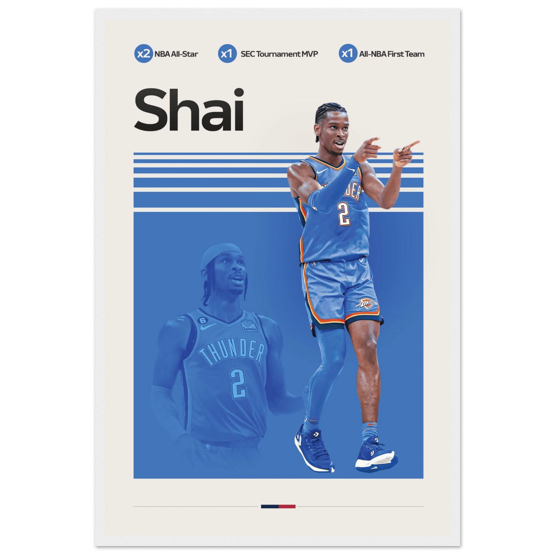 SHAI - GILGEOUS ALEXANDER | BASKETBALL POSTER - ChordPrints
