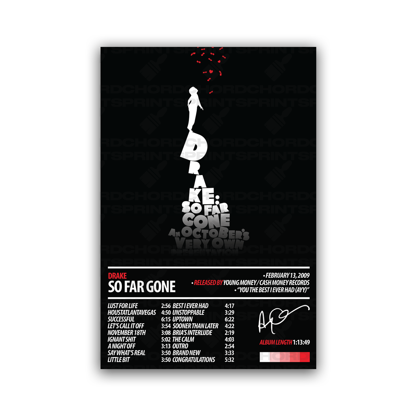 DRAKE Album Poster | So Far Gone