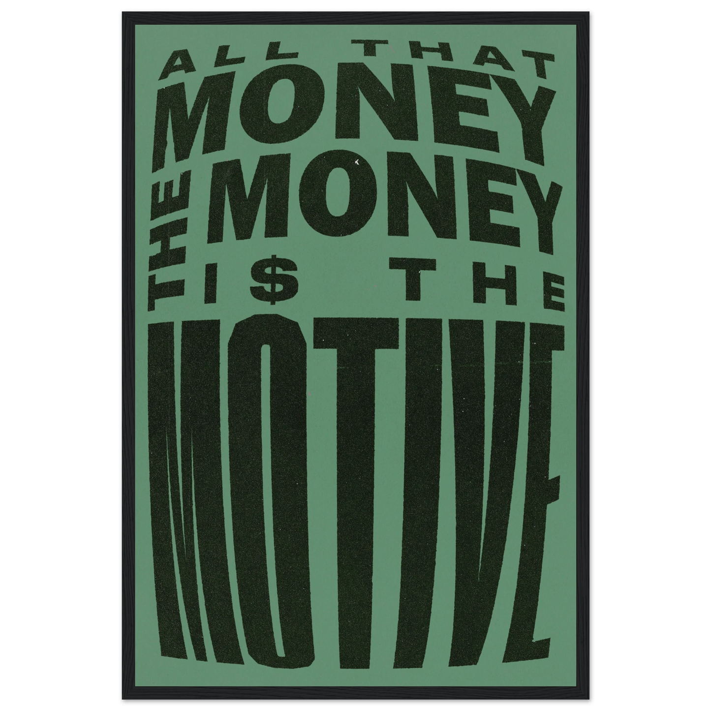 THE MONEY IS THE MOTIVE POSTER - ChordPrints