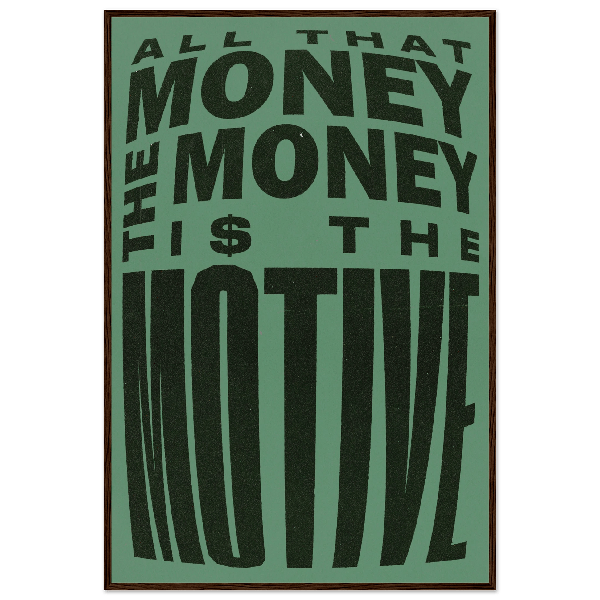 THE MONEY IS THE MOTIVE POSTER - ChordPrints