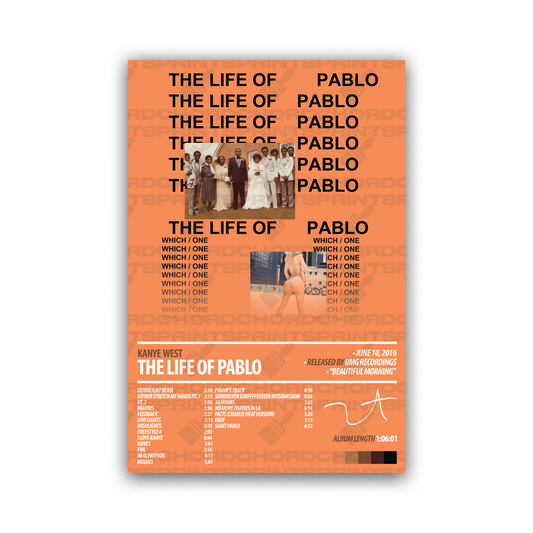KANYE WEST Album Poster | The Life Of Pablo