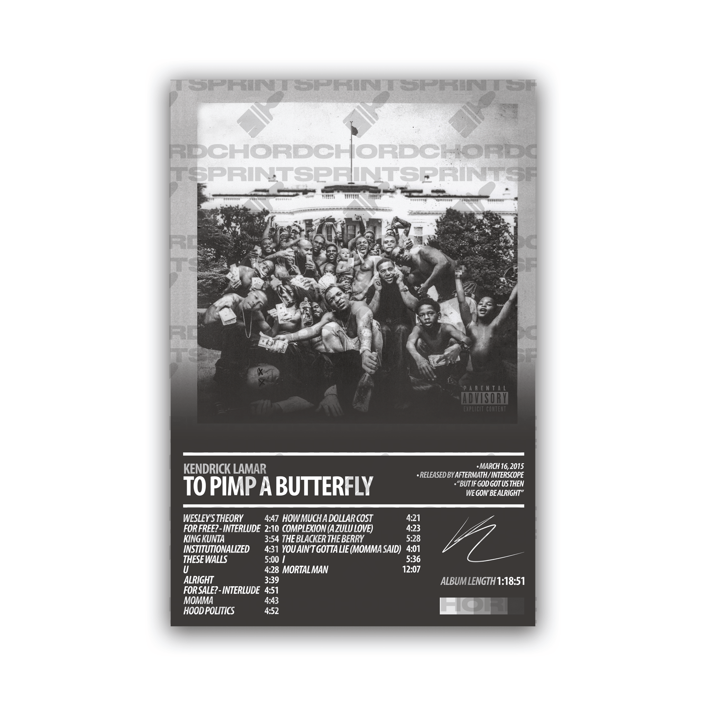 KENDRICK LAMAR Album Poster | To Pimp A Butterfly