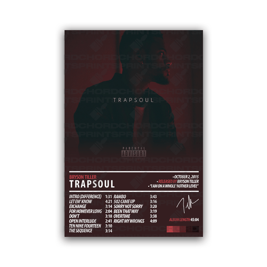 BRYSON TILLER Album Poster | T R A P S O U L