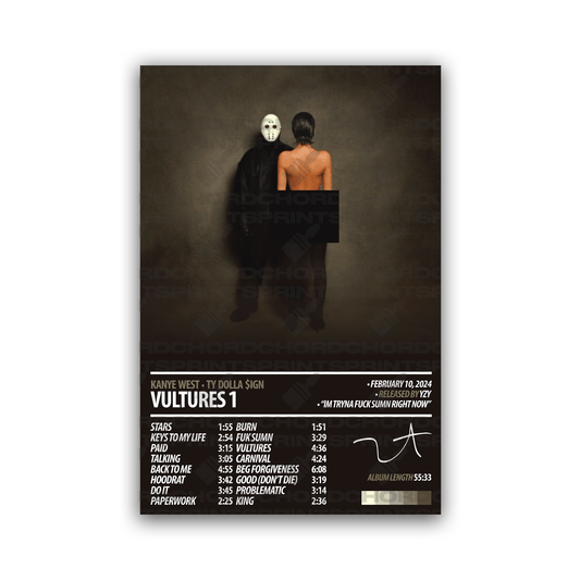 KANYE WEST Album Poster | Vultures 1