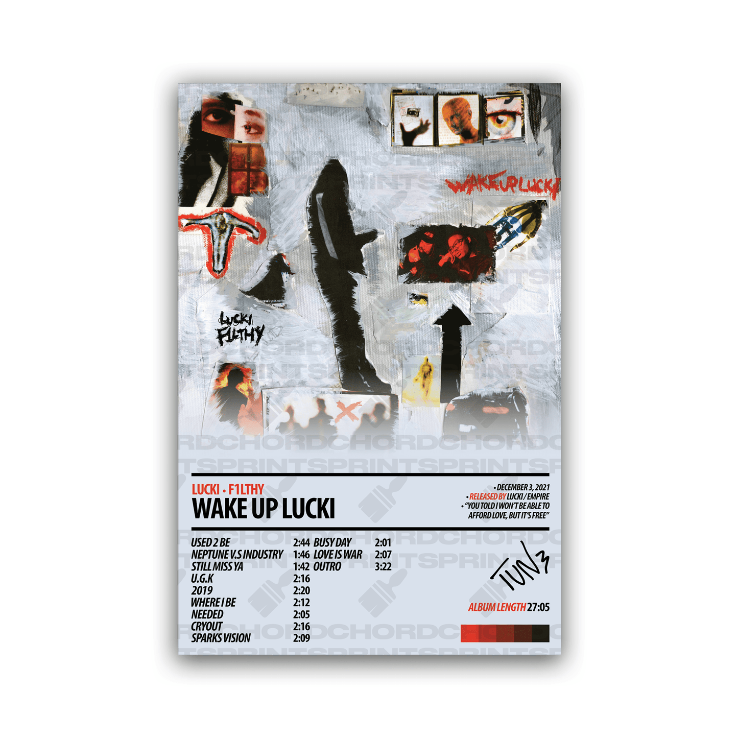 LUCKI Album Poster | WAKE UP LUCKI