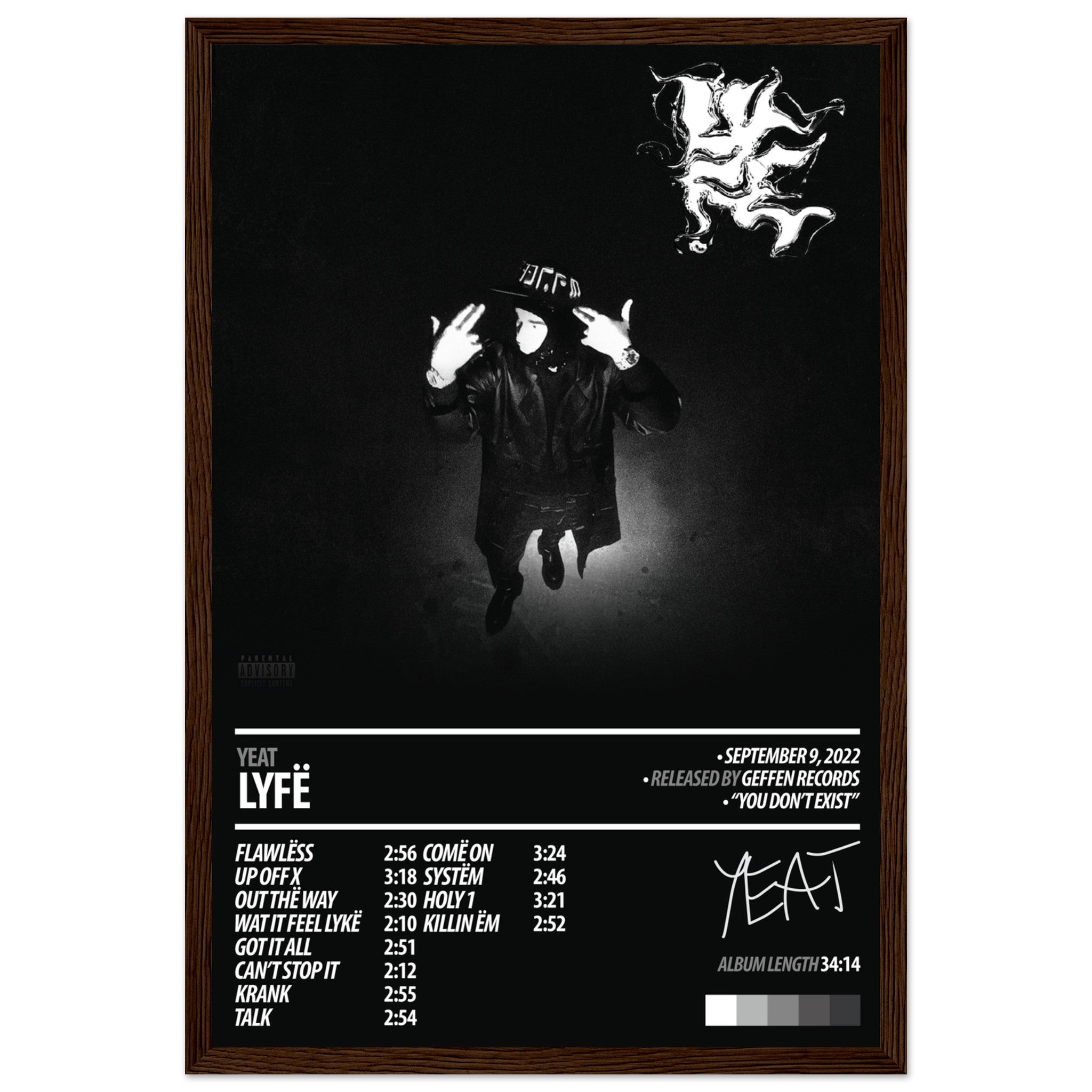 【額縁付き】 YEAT / LYFË A2ポスター Amazon.com: Yeat Poster Lyfe Poster Album Cover Posters for