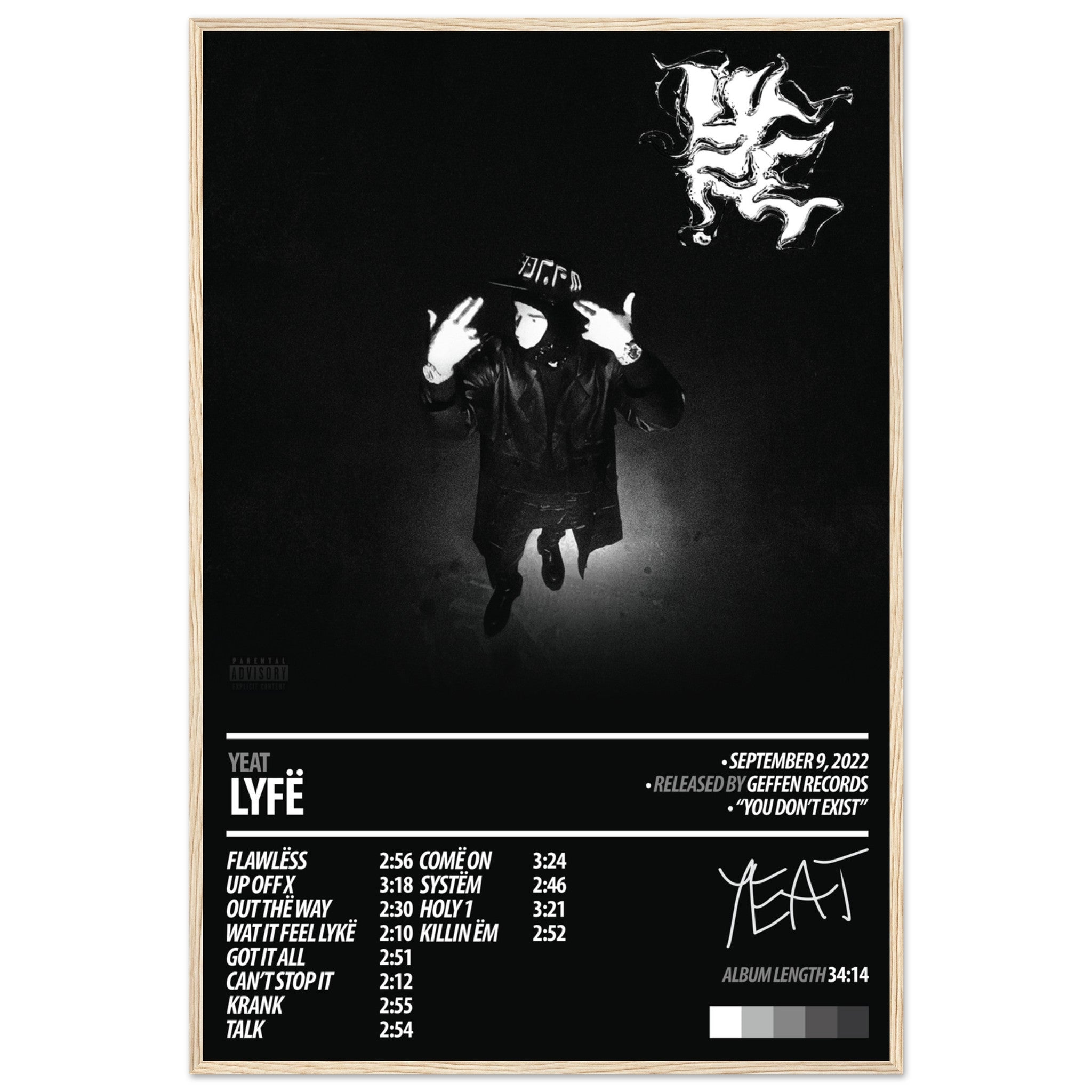 【額縁付き】 YEAT / LYFË A2ポスター Amazon.com: Yeat Poster Lyfe Poster Album Cover Posters for
