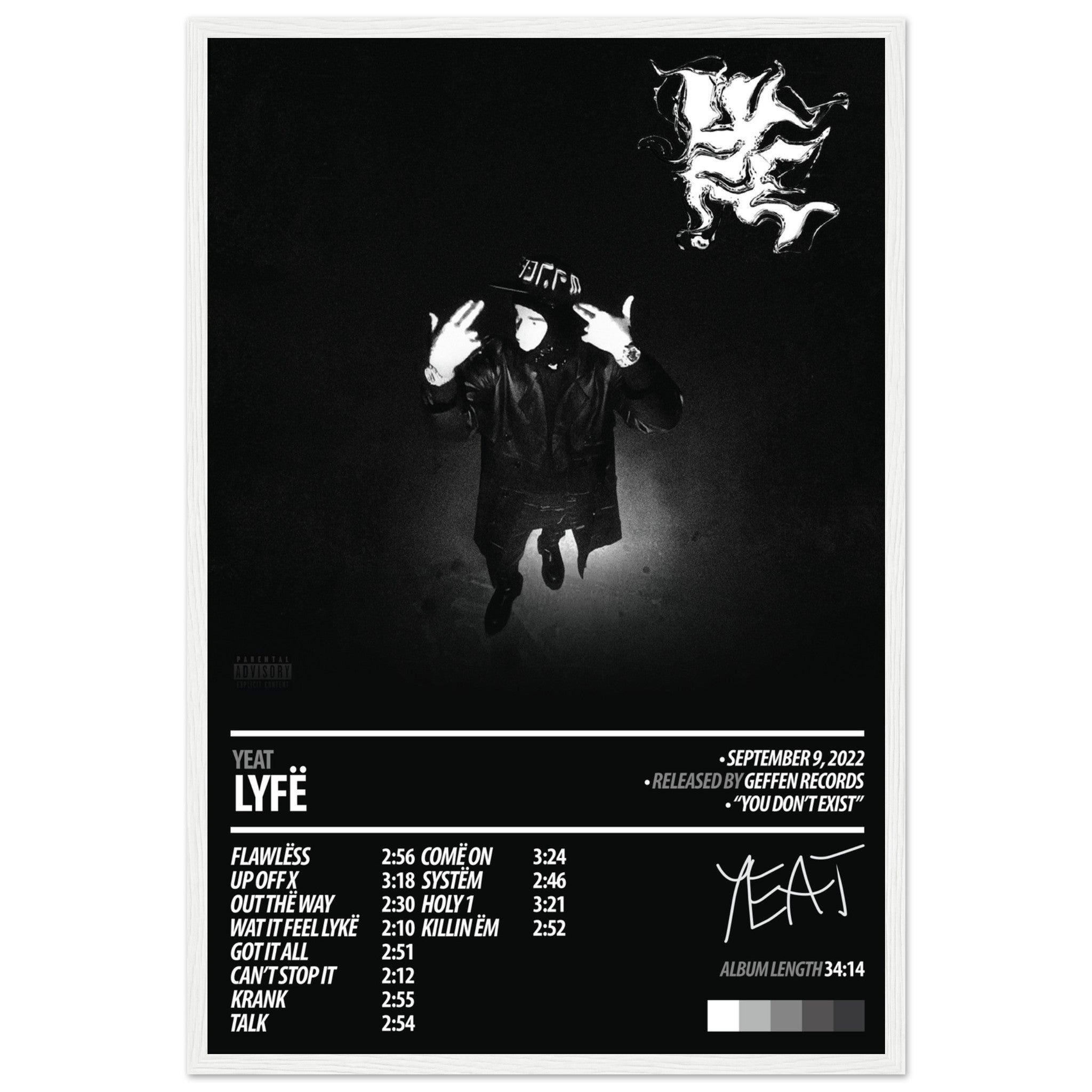 YEAT Album Poster | Lyfe – ChordPrints